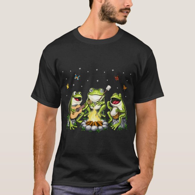 Camiseta Acampamento Floresta de Rãs (Frente)