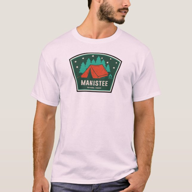 Camiseta Acampamento Florestal Nacional Manisteu (Frente)