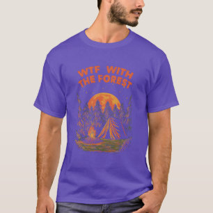Camiseta Acampamento Florestal Selvagem Com Câmera De Caça