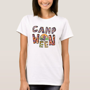 Camiseta Acampamento Halloween Word Pun