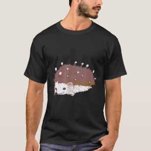 Camiseta Acampamento Hedgehog Marshmallow Candy Campfire