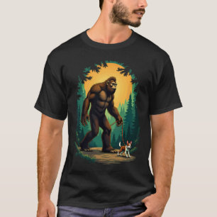 Camiseta Acampamento Hiking Bigfoot Caminhando Com Boston T