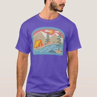 Camiseta Acampamento hippie família anos 80