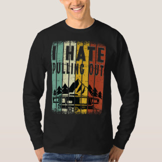 Camiseta Acampamento I Odeio Retrair Retro Viagem Trailer 8