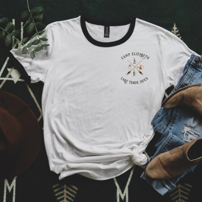 Camiseta Acampamento Ilustrado | Damas de Honra de Despedid (Criador carregado)