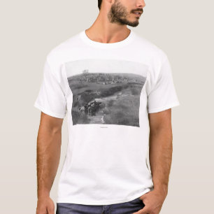 Camiseta Acampamento indiano de Lakota na argila branca