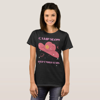 Camiseta Acampamento Lento Sono Sob as Estrelas Retiro de A