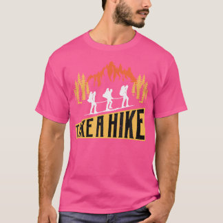 Camiseta Acampamento Leva Um Caminho Engraçado Montanha C D