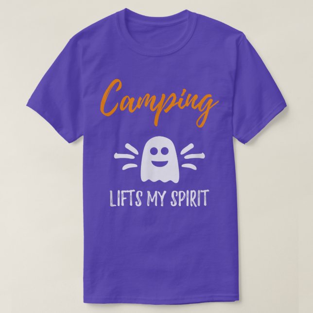 Camiseta Acampamento Levanta Meu Espírito Engraçado Campers (Frente do Design)