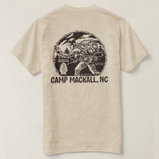 Camiseta "Acampamento Mackall" - aba transportada por via