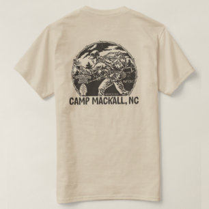 Camiseta "Acampamento Mackall" - dossel triplo - traseiro