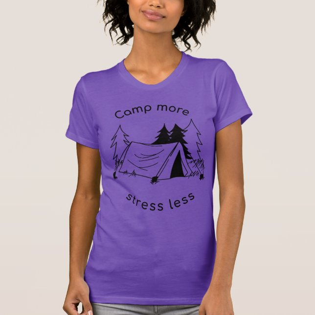 Camiseta Acampamento mais estresse menos (Frente)