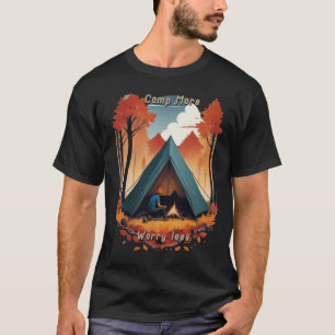 Camiseta Acampamento Mais, Menos Preocupação