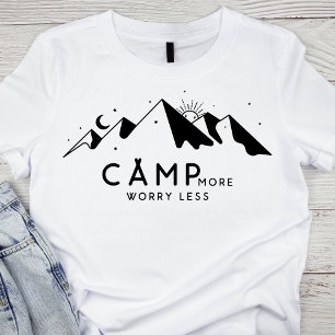 Camiseta Acampamento Mais, Menos Preocupação