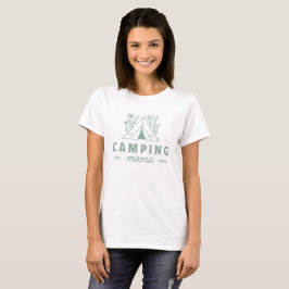 Camiseta Acampamento mamãe verão campo mãe floral