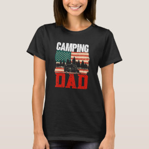 Camiseta Acampamento Mens Camping Pai Camper Caravan 12