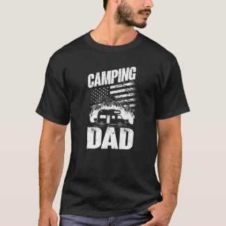 Camiseta Acampamento Mens Camping Pai Camper Caravan 15