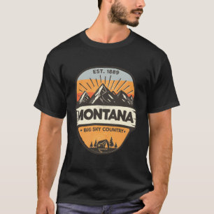 Camiseta Acampamento Montanho do Grande Céu de Montana