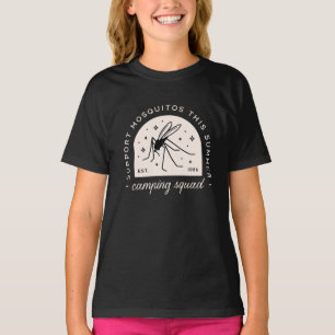 Camiseta Acampamento mosquito engraçado acampamento de verã