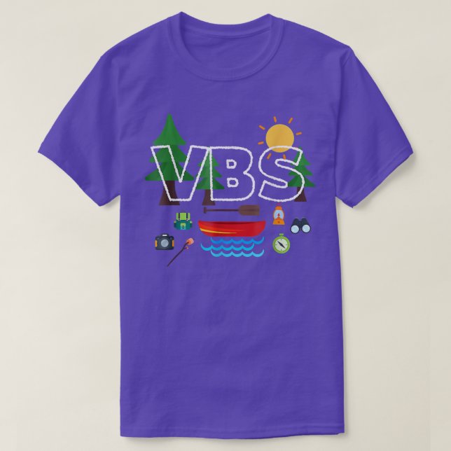 Camiseta Acampamento na Bíblia da Tripulação VBSame de Féri (Frente do Design)