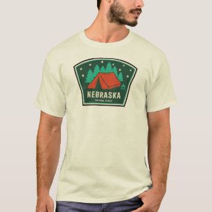 Camiseta Acampamento na Floresta Nacional de Nebraska