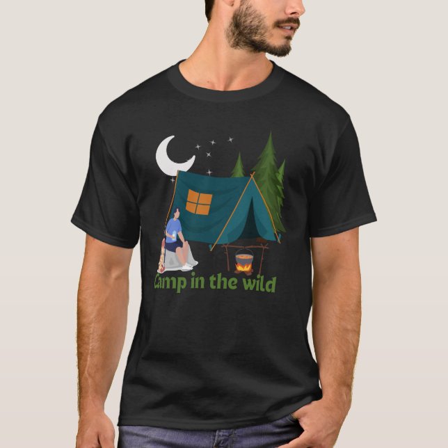 Camiseta "Acampamento Na Natureza" (Frente)