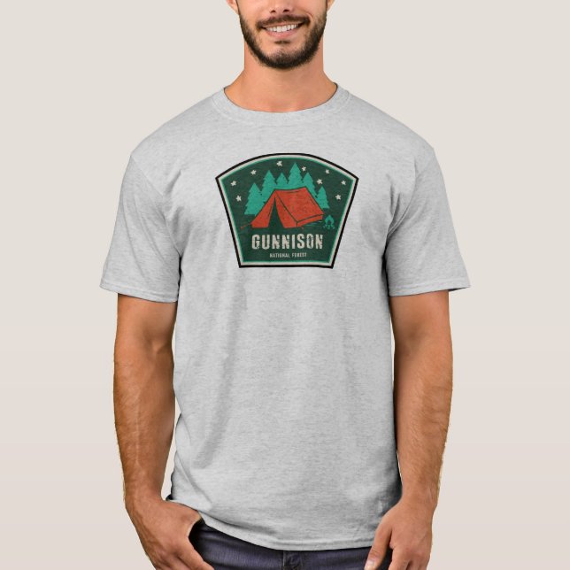Camiseta Acampamento Nacional de Florestas Gunnison (Frente)