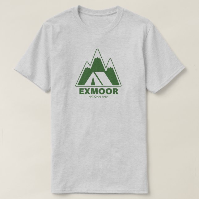 Camiseta Acampamento nas Exmoções do Parque Nacional (Frente do Design)