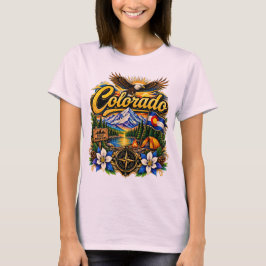 Camiseta Acampamento nas Montanhas Rochosas do Colorado Águ