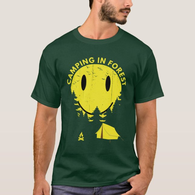 Camiseta Acampamento no Campo Funny Florestal Presente (Frente)