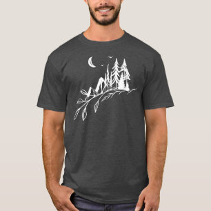 Camiseta Acampamento Noturno Da Floresta Moon E Moutain Adv