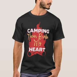 Camiseta Acampamento Nunca Quebrou Meu Campo Natural Do Cor