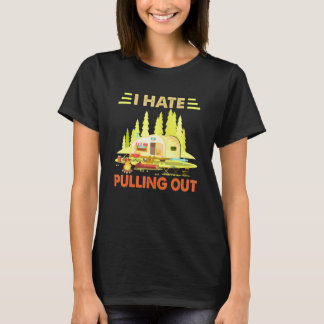 Camiseta Acampamento Odeio Tirar Retro Camper Viagem Tr