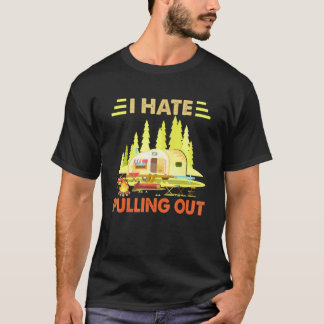 Camiseta Acampamento Odeio Tirar Retro Camper Viagem Tr