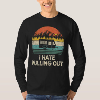 Camiseta Acampamento Odeio Tirar Trailer de Viagem Camper A