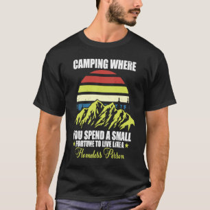 Camiseta Acampamento Onde Você Passa Um Pequeno Ca De Vinta
