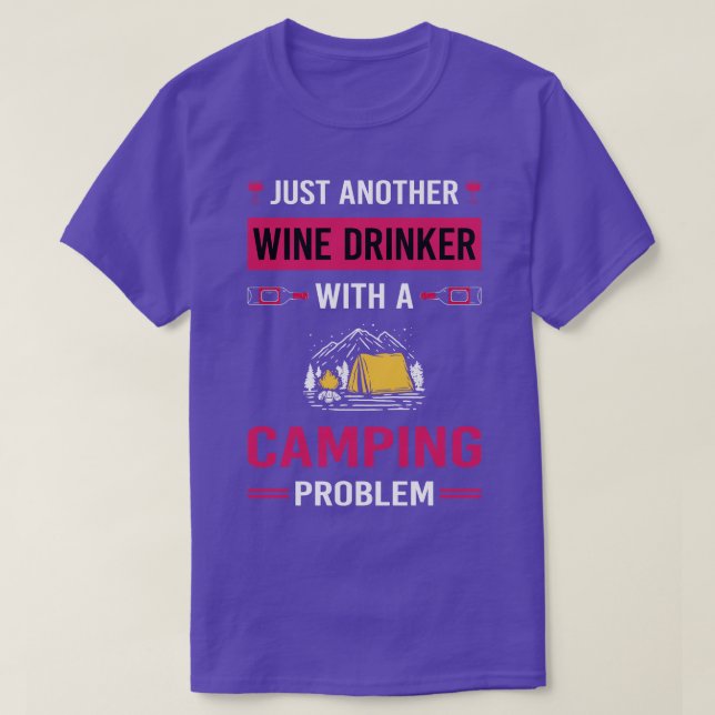 Camiseta Acampamento para Campos de Bebê-Vinho (Frente do Design)