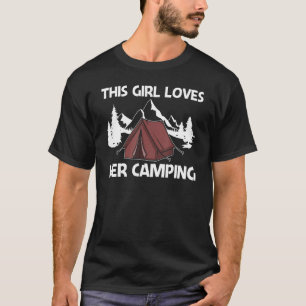 Camiseta Acampamento Para Meninas Durante A Noite Fora Da A