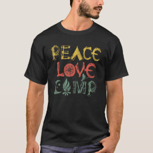 Camiseta Acampamento Peace Love Vintage Retro Camping Hap