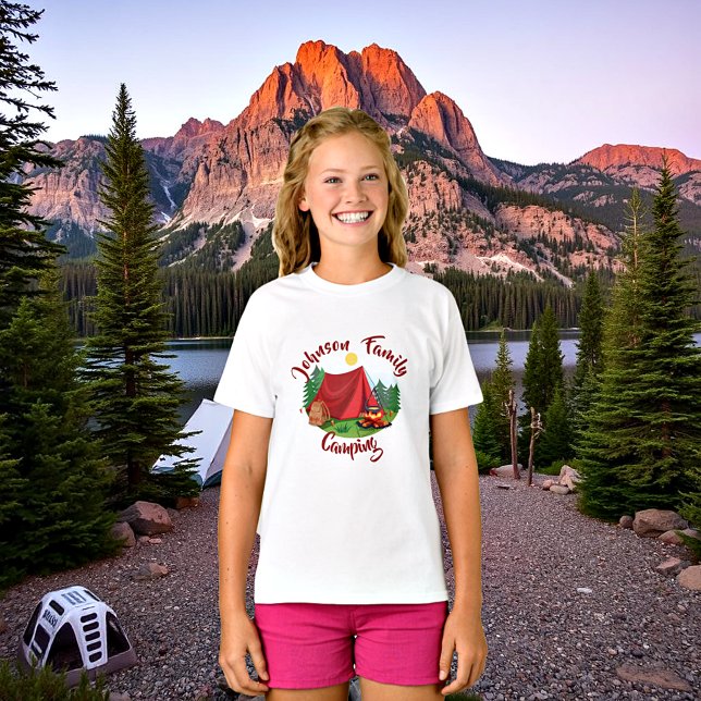 Camiseta Acampamento personalizado  (Criador carregado)