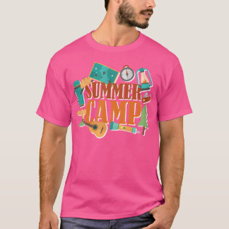 Camiseta Acampamento Retro de Verão Fora do Interior da Nat