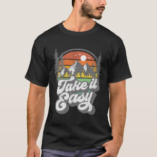Camiseta Acampamento Retro Fácil de Levar Camping Hiking Ca