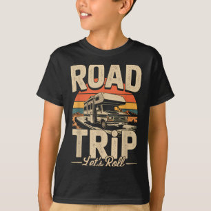 Camiseta Acampamento Rv camper viagem de carro vamos rolar 