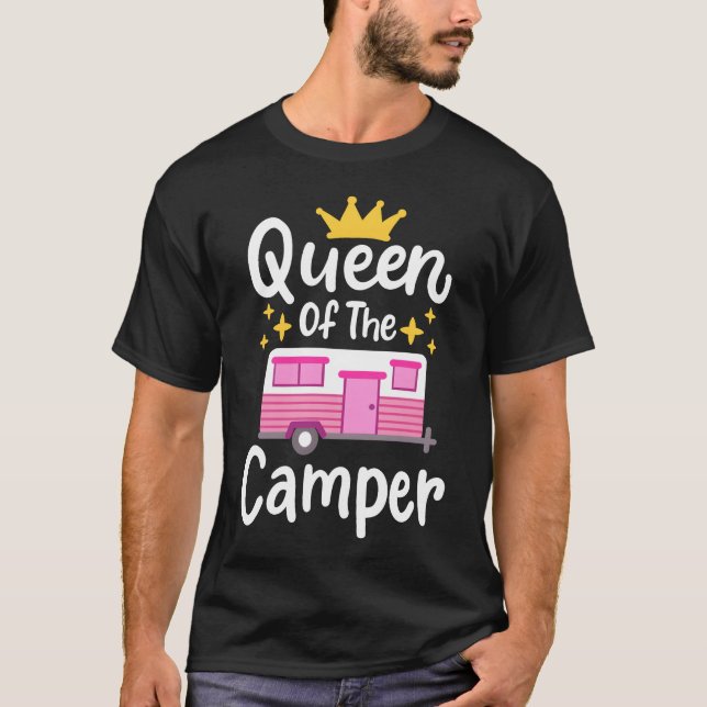 Camiseta Acampamento RV Camper vintage (Frente)