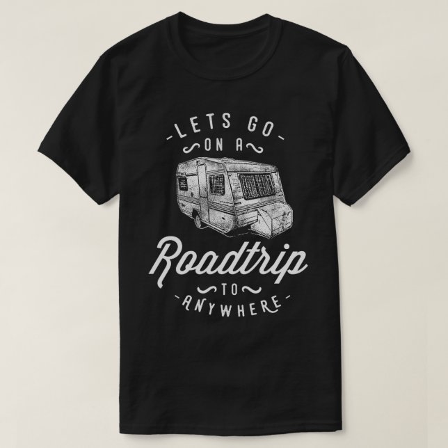 Camiseta Acampamento RV Engraçado Viagem avan Roadtrip (Frente do Design)