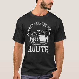 Camiseta Acampamento Sempre Leva A Câmera Car Rv Cênica