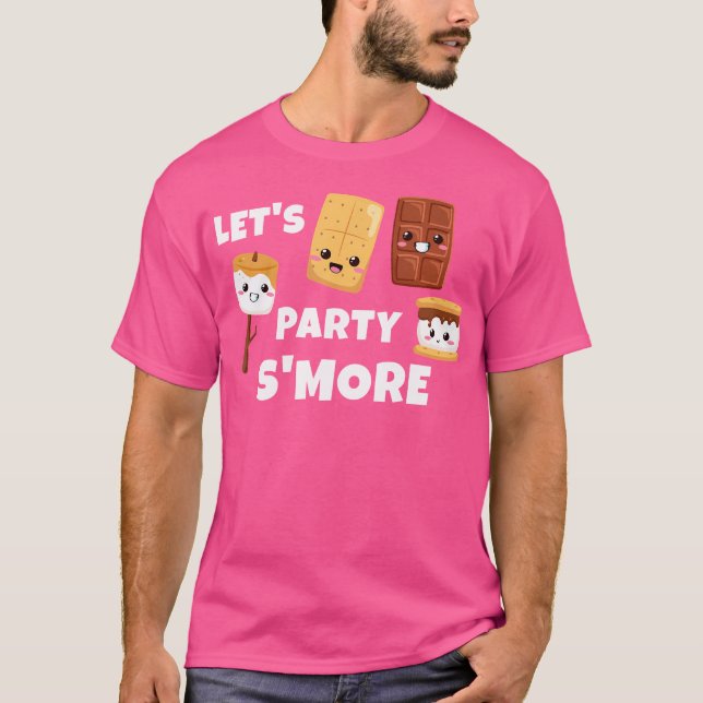Camiseta Acampamento S'Mores Marshmallows - Kawaii - Parte  (Frente)