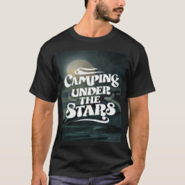 Camiseta acampamento sob estrelas