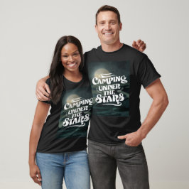 Camiseta acampamento sob estrelas