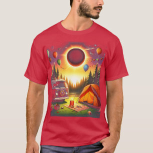 Camiseta Acampamento Solar Eclipse Meu Primeiro Eclipse Sol